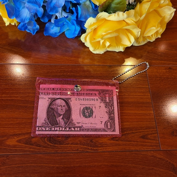 Keychain Wallet- Hibiscus - Picture 4 of 5